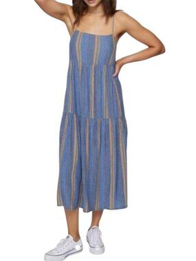 Nwt Oneill Cecily Striped Midi Dress Size Small